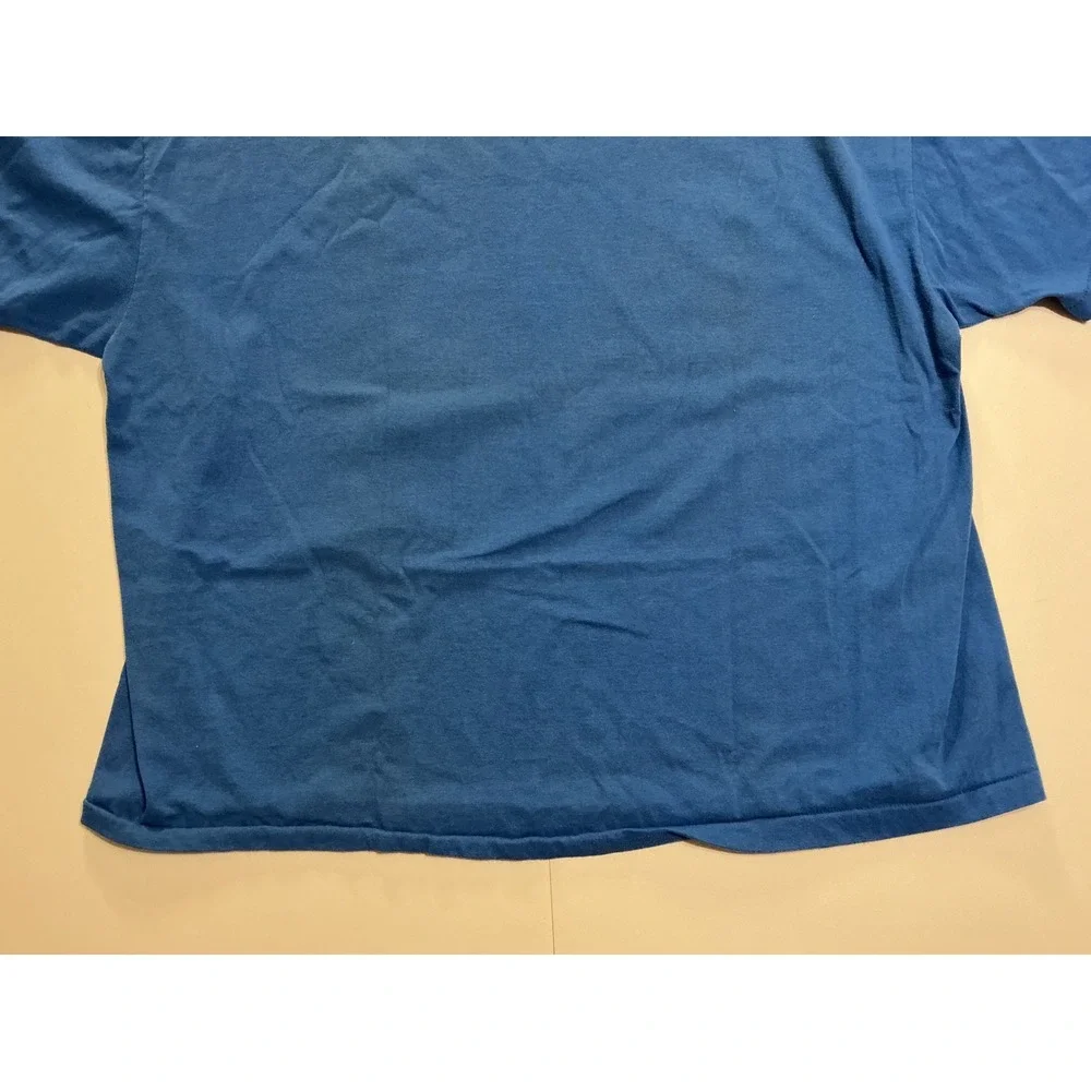 VTG USA Made‎ Single Stitch Christian Motorcycle Grunge T-Shirt Blue XXL Eagle